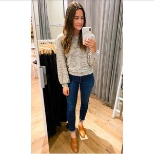 Madewell Texture & Thread bubble sleeve top